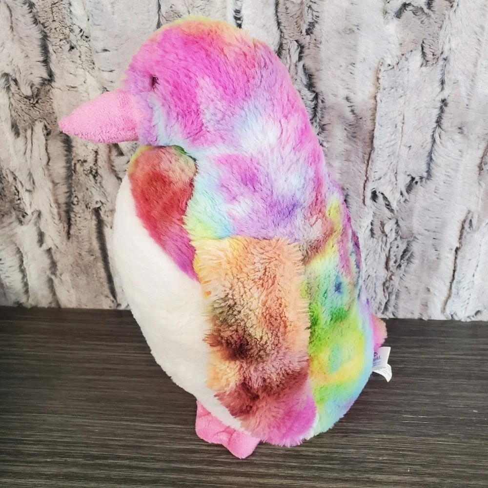 Sea World Rainbow Colored Penguin Plush 14